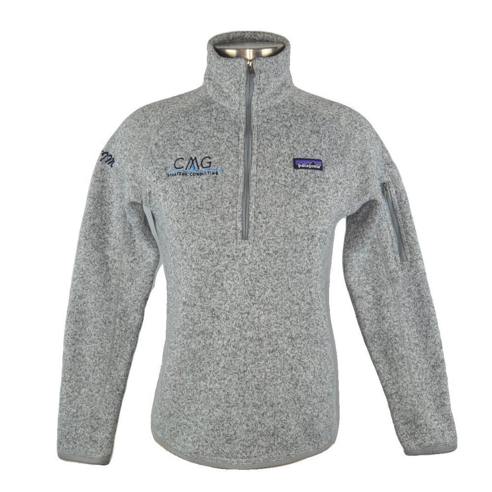Patagonia Womens Better Sweater 1/4-Zip Fleece Size Small in Birch White